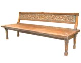 Hand Carved Teak Bench from Madura