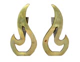 Brass Flame Andirons