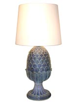 Large Glazed Ceramic Pine Cone Lamp
