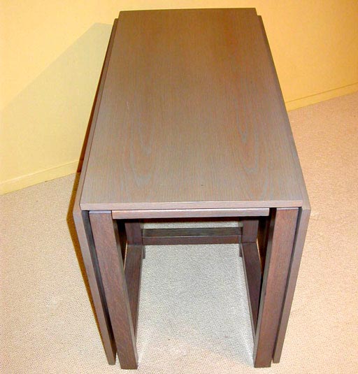 American Silvered-Oak Gate Leg Table For Sale
