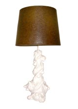 Shell-Motif Plaster Lamp Designed by Sirius Circa 1950's