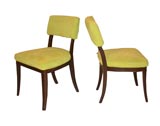 Pair of Lime Green Upholstered Chairs