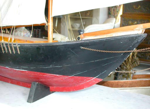 19th Century Well Crafted Wooden Sail Boat Model