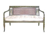 Antique Late 19th or early 20th Century Hand Painted  Decorative Bench