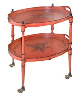 Vintage Tole Tray Trolley