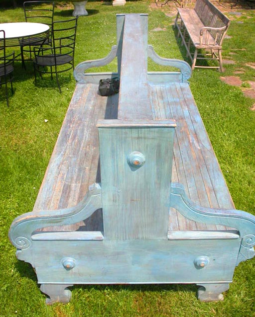 Large Doublesided Railway Station Bench In Good Condition In Stamford, CT