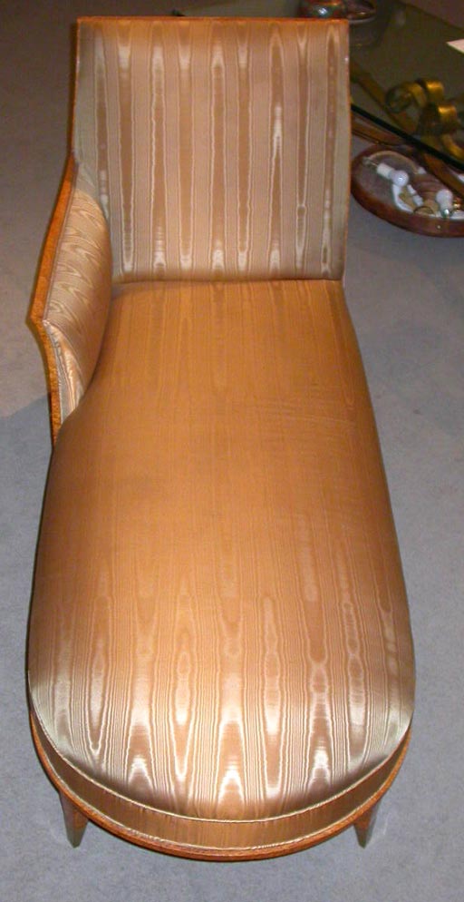Fine Amboyna wood Chaise Longue