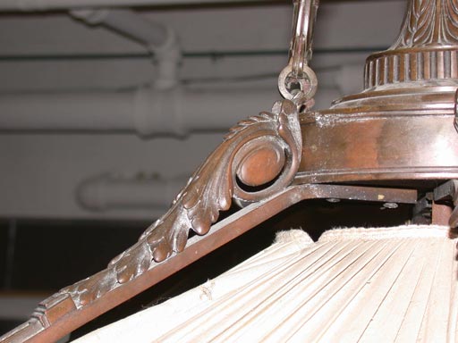 20th Century Bronze ceiling lamp For Sale