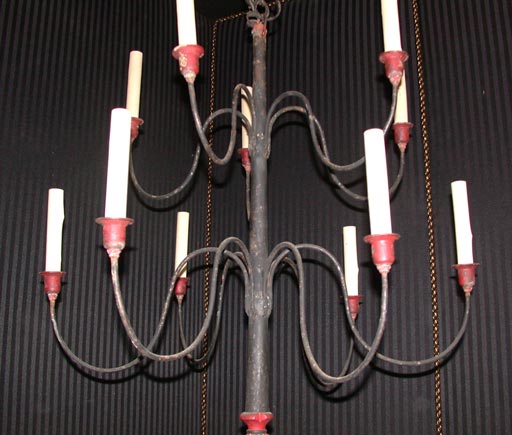 Eleven Arm French Two Level Chandelier