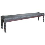 18th Century French Leather Bench