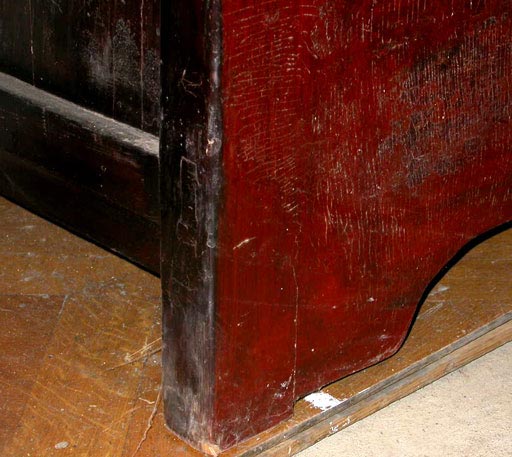 Very rare and unusual pair of lacquered Chinese cupboards.