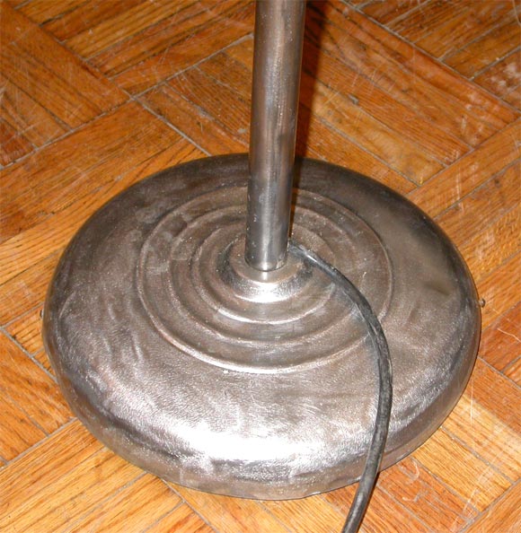20th Century 1920's Industrial Floor Lamp with Saucer Shade