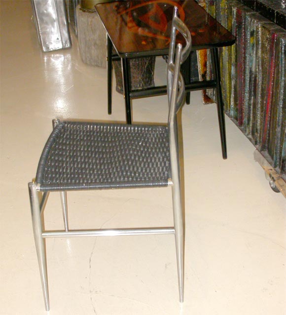 Late 60's Gio Ponti Chrome Chairs