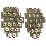 Austrian Faceted Crystal 
Nickel Wall Sconce Lights