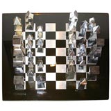 French 1970's Nickel Chess Set