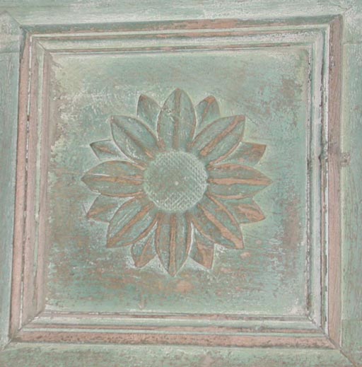 Pair of painted doors with lintel