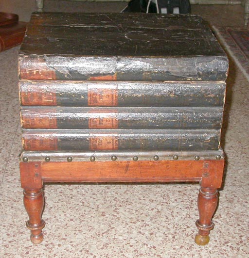 Faux Book Table with storage 1