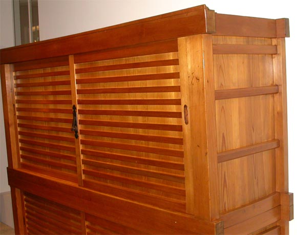 Japanese 2 section mizuya dansu (kitchen chest).  All sugi (cedarwood).  Late meiji period (1890s).