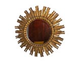 Gilt Wood Sunburst Mirror