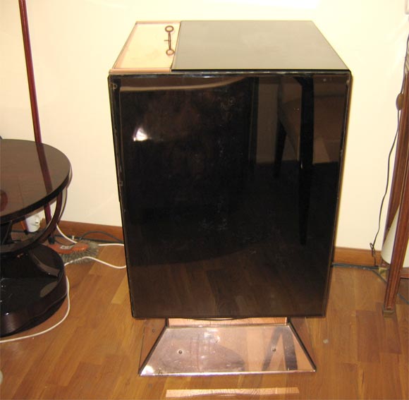 French Smoked Mirror Dry Bar For Sale