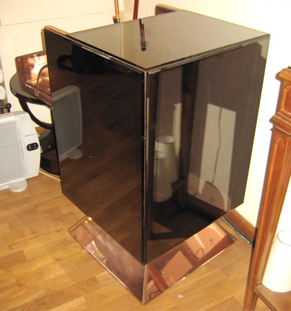 Smoked Glass Smoked Mirror Dry Bar For Sale