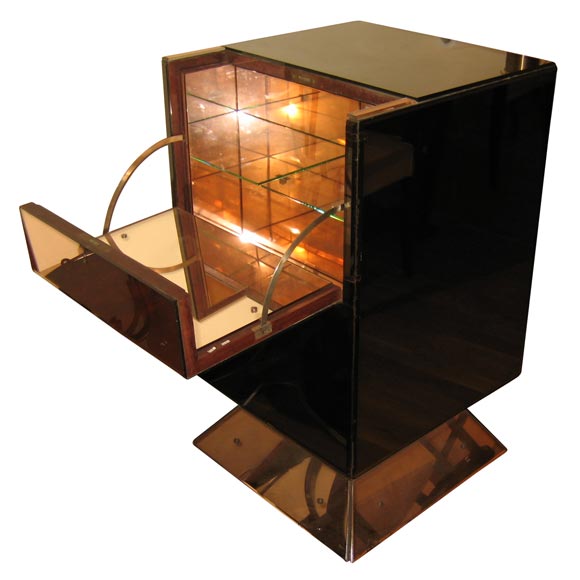 Smoked Mirror Dry Bar For Sale