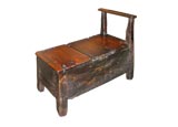 Antique Fireside Seat with Storage