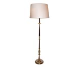 French silvered bronze floor lamp