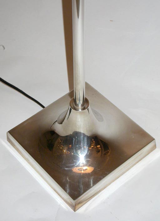 silver floor lamp
