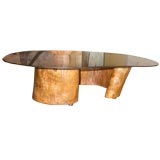 Low Table from Tree Trunk base