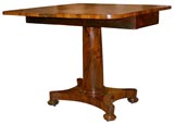 Anglo Indian British Mahogany Fold-Over Pedestal Game Table