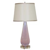 Art Deco Pink Fluted Glass lamps
