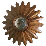 1930's Italian Convex Starburst Mirror attrib. to Emilio Terry