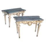 PAIR OF ITALIAN NEO-CLASSICAL CONSOLE TABLES
