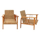 PAIR OF FRENCH 1940
S OAK OPEN ARM CHAIRS PAIR OF FRENCH 1940
S OAK OPEN ARM CHAIRS