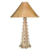 FRENCH NEO-GOTHIC BLEACHED OAK SPIRE NOW MOUNTED AS A TABLE LAMP