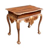 PORTUGUESE ROCOCO FAUX-ROSEWOOD PAINTED AND PARCEL-GILT CONSOLE
