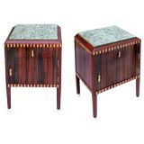 PAIR OF FRENCH ART DECO BEDSIDE TABLES  Attributed to DIM
