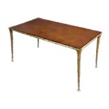 FRENCH GILT-BRONZE COFFEE TABLE probably by Maison Bagues