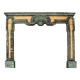 ITALIAN BAROQUE VERT DES ALPES MARBLE MANTLEPIECE