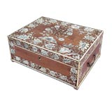 Antique MAGNIFICENT ANGLO-INDIAN SANDALWOOD TOILETRIES BOX