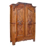 ITALIAN NEO-CLASSICAL CHERRYWOOD TWO-DOOR ARMOIRE
