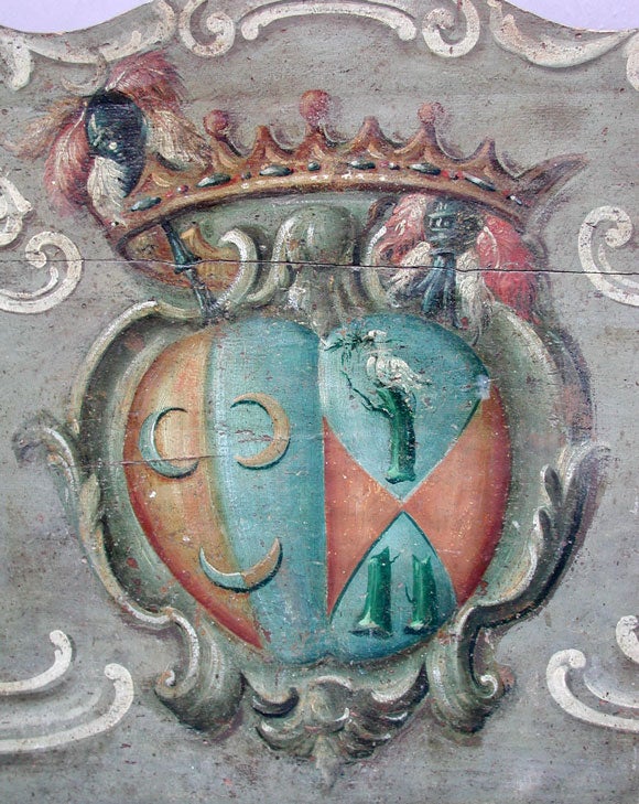 ITALIAN BAROQUE PALE BLUE PAINTED HALL BENCH (PANCA)