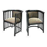 PAIR OF AUSTRIAN SECESSIONIST ARMCHAIRS by Josef Hoffmann