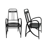 PAIR OF AUSTRIAN SECESSIONIST STEAM-BENT ARMCHAIRS by Thonet