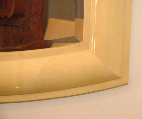 20th Century Large goatskin wall mirror attb to Karl Springer