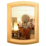 Large goatskin wall mirror attb to Karl Springer 3