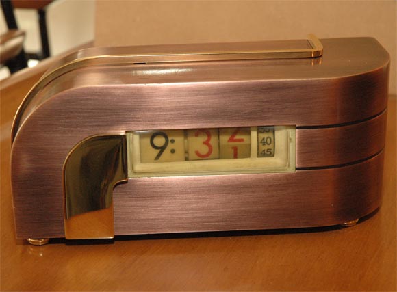 American Kem Weber desk clock for Lawson Time inc