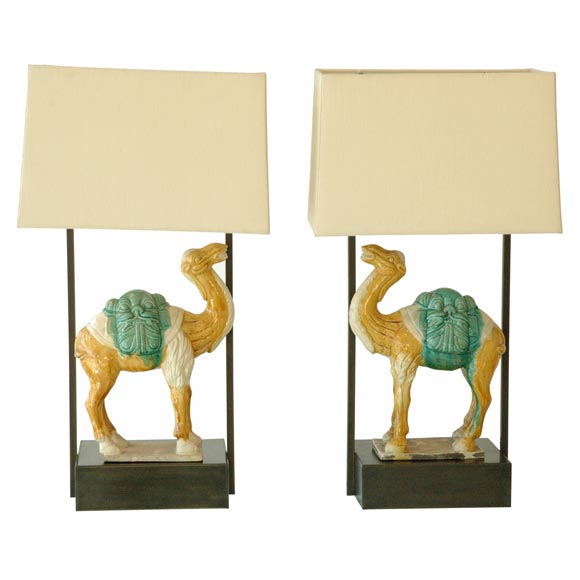 The "Brentwood" Lamp featuring Chinese Camels by Dragonette Ltd