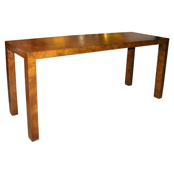 Olive Burl Console Sofa Table